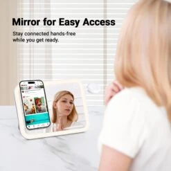 Kleva 3-in-1 Mirror Wireless Charger For Apple With Dual LED Lighting Modes - Kleva Range -Home Living Store 3 in 1 Mirror Charger Thumbnail 05