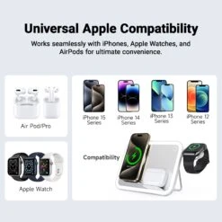 Kleva 3-in-1 Mirror Wireless Charger For Apple With Dual LED Lighting Modes - Kleva Range -Home Living Store 3 in 1 Mirror Charger Thumbnail 08