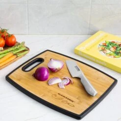 Large Double Sided Chopping Board - No More Cross Contamination - Kleva Range -Home Living Store BambooChoppingBoardLarge07 5de8c44d ad08 4e80 bc97 fd1c97790c33