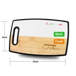 Large Double Sided Chopping Board - No More Cross Contamination - Kleva Range -Home Living Store BambooChoppingBoardMedium03 4821422b eb9d 48e2 ba44 089bf449051a