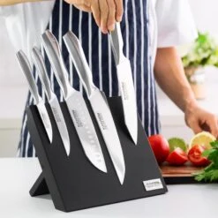 KlevaCut® Professional Chef 3pc Knife Set + $130 FREE Gifts + Lifetime Guarantee! - Kleva Range 16 KlevaCut® Professional Chef 3pc Knife Set + $130 FREE Gifts + Lifetime Guarantee! - Kleva Range -Home Living Store BlackMagneticKnifeBlockLifestyle01 800x 4c9113f0 972e 48f3 814c e401bc8ebde9