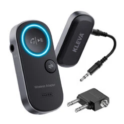 Kleva Wireless FlyLink Bluetooth Airplane Audio Transmitter & Adapter - Kleva Range -Home Living Store Bluetooth adapter thumbnail 01 2