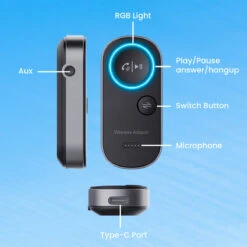 Kleva Wireless FlyLink Bluetooth Airplane Audio Transmitter & Adapter - Kleva Range -Home Living Store Bluetooth adapter thumbnail 07