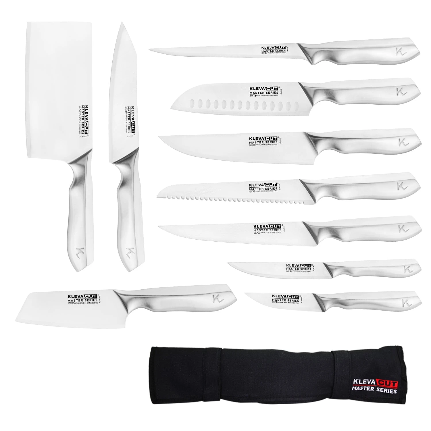 KlevaCut® Master Series Set 10pc Complete Professional Chef Knife Set! - Kleva Range 3 KlevaCut® Master Series Set 10pc Complete Professional Chef Knife Set! - Kleva Range