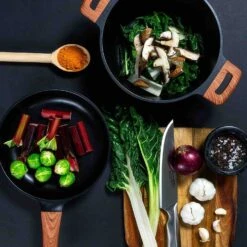 Diamond Earth® Premium Cookware 7pc Set With Superior Non-Stick Coating + FREE Steamer + E-BOOK - Kleva Range 22 Diamond Earth® Premium Cookware 7pc Set With Superior Non-Stick Coating + FREE Steamer + E-BOOK - Kleva Range -Home Living Store Diamond Earth Pans vegetable stir fry 53d3de5e 4393 4e80 9348 a4d6b9aa1f35