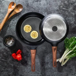 Diamond Earth® Premium Cookware 8pc Jumbo Set With Superior Non-Stick Coating + Mighty Mix™ 3-in-1 Blender Set - Kleva Range -Home Living Store DiamondEarthNov20208pcLifestyle02