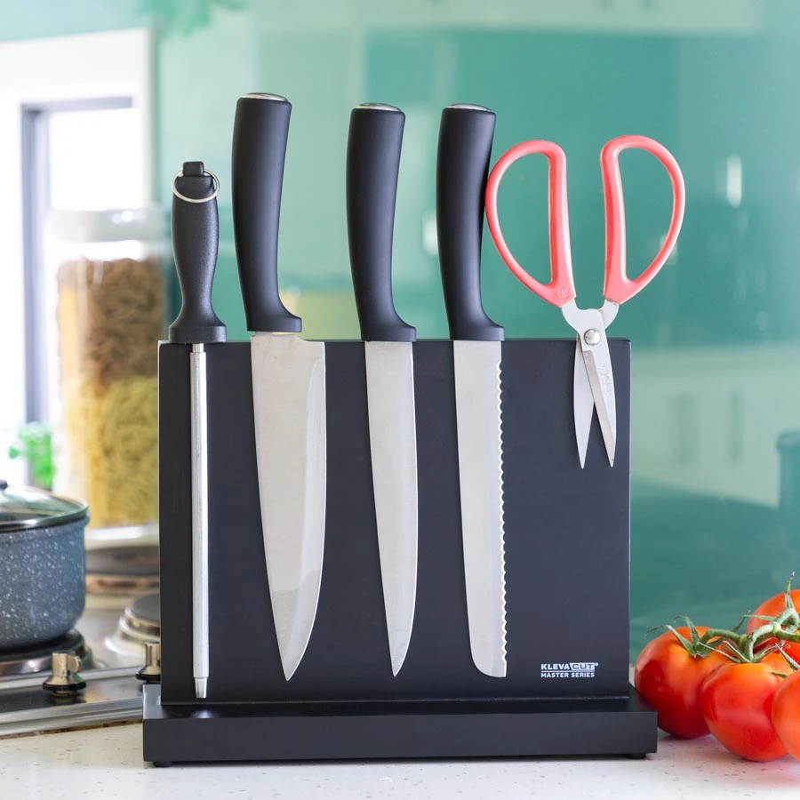 Double-sided Magnetic Knife Block Holds & Displays All Your Knives Safely & Securely! - Kleva Range 7 Double-sided Magnetic Knife Block Holds & Displays All Your Knives Safely & Securely! - Kleva Range - Image 5