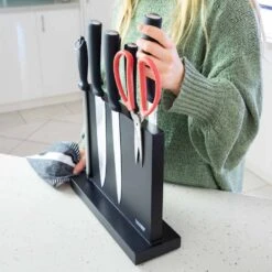 Double-sided Magnetic Knife Block Holds & Displays All Your Knives Safely & Securely! - Kleva Range 15 Double-sided Magnetic Knife Block Holds & Displays All Your Knives Safely & Securely! - Kleva Range -Home Living Store DoubleSidedKnifeBlockLifestyle 4