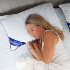 Super Sleeper Pro Adjustable Every Comfort Pillow With Cooling Technology - TV Double Offer! - Super Sleeper Pro -Home Living Store ECP blonde woman sleeping peacefully on mattress