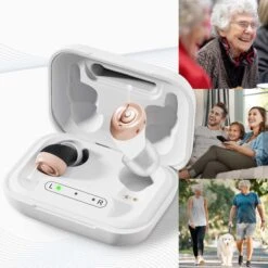 Kleva HearClear Mini Rechargeable Hearing Sound Amplifier + FREE Zoom Vision - Kleva Range -Home Living Store HearClear B W Thumbnails 10