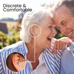 Kleva HearClear Mini Rechargeable Hearing Sound Amplifier + FREE Zoom Vision - Kleva Range -Home Living Store HearClear B W Thumbnails 5