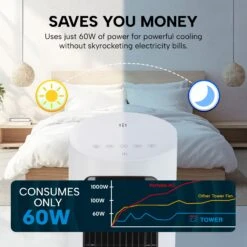 Kleva® Ice Tower Fan – Electric Bladeless Portable Air Cooling Fan - Kleva Range -Home Living Store Ice tower thumbnails 07