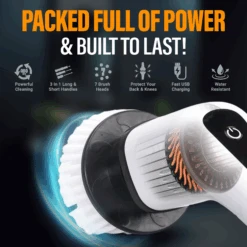 KRAPOF® Electric Cordless Tough Scrub Excel With 7 Replaceable Cleaning Heads - Kleva Range -Home Living Store KRAPOFToughScrubExcel Thumbnails 07