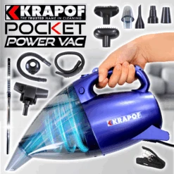 KRAPOF® Pocket Power Vac: The 2 In 1 Compact Powerful Vacuum And Blower + 4x BONUS Storage Bags - Kleva Range -Home Living Store KrapofVac Blow Transparent 30
