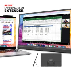 Kleva Portable 15.6" Screen Extender Portable Monitor For Laptop, PC, MacBook, Switch & IPhone - Kleva Range