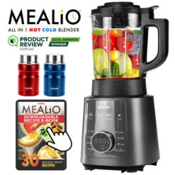 Mealio® Hot & Cold Blender - Professional Soup Maker & Smoothie Blender In 1 + FREE 2 Soup Flasks + Recipe E-Book - Kleva Range