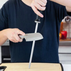 Kleva Sharpening Steel Rod - Make Your Knives Razor Sharp In Seconds! - Kleva Range 10 Kleva Sharpening Steel Rod - Make Your Knives Razor Sharp In Seconds! - Kleva Range -Home Living Store MetalRodSocial01