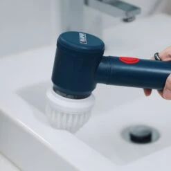 KRAPOF® Electric Cordless Mini Compact Tough Scrub With 4 Replaceable Cleaning Heads - Kleva Range -Home Living Store MiniScrubber Thumbnails Lifestyles 04