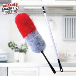 Miracle Magnetic Duster® – 2 Dusters + 2 Poles - Buy 1 Set Get 1 FREE - Kleva Range -Home Living Store Miracle magnetic duster mid air display