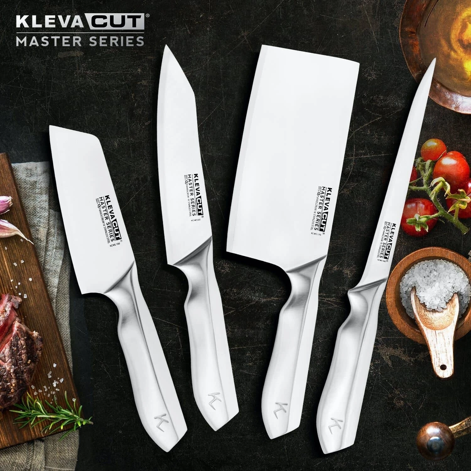 Speciality 4 Piece KlevaCut® Master Series Knife Set - Kleva Range 4 Speciality 4 Piece KlevaCut® Master Series Knife Set - Kleva Range - Image 2