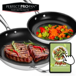 Premium Non-Stick Perfect Pro Pan™️ 26+28cm Set - Buy One Get A Bigger One FREE! - Kleva Range