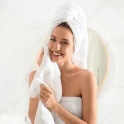 Buy 1 Get 1 FREE Luxurious Indulgence™ Premium Bath Towel Set - Wrap Yourself In Elegant Spa-Level Softness - Kleva Range -Home Living Store SSP Towel Set Thumbnail 03