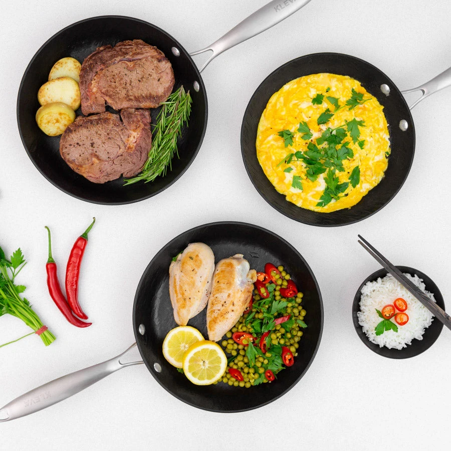 Sahara Slate® - Quality, Non-Stick Frying Pan Compete 3pc Set! - Kleva Range 4 Sahara Slate® - Quality, Non-Stick Frying Pan Compete 3pc Set! - Kleva Range - Image 2