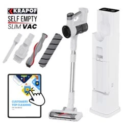 KRAPOF® Auto Clean Self Empty Slim Power Vac Cordless Stick Vacuum + Free Shipping - Kleva Range