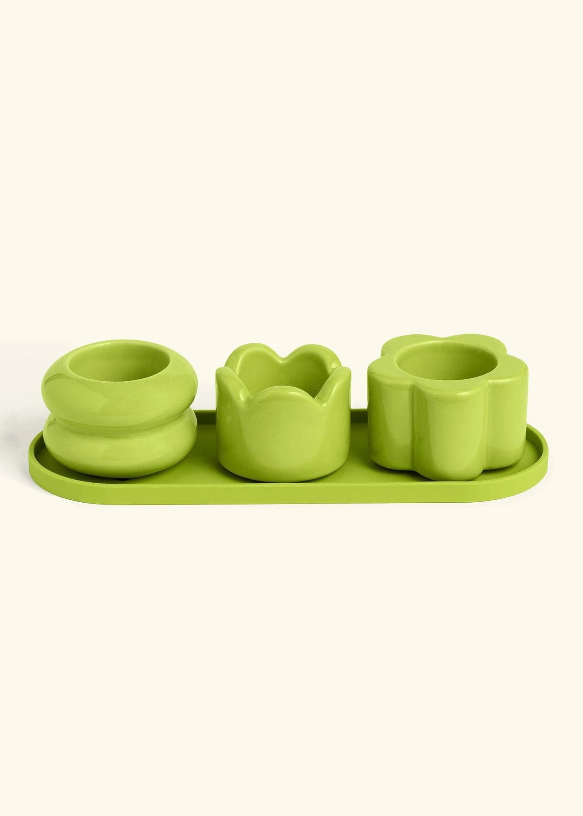 Mini Planter Trio, Lime 4 Mini Planter Trio, Lime - Image 2
