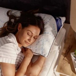 Super Sleeper Pro Adjustable Every Comfort Pillow With Cooling Technology - TV Double Offer! - Super Sleeper Pro -Home Living Store Woman sleeping on an Every Comfort Pillow