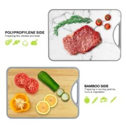 Double Sided Bamboo + Marble Look Chopping Board! - Kleva Range -Home Living Store eco friendly bamboo chef chopping board