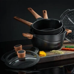 Diamond Earth® Premium Cookware 7pc Set With Superior Non-Stick Coating + FREE Steamer + E-BOOK - Kleva Range 21 Diamond Earth® Premium Cookware 7pc Set With Superior Non-Stick Coating + FREE Steamer + E-BOOK - Kleva Range -Home Living Store german engineered greblon cookware ca54eacd 77ce 4347 8f9c cdac4219908b