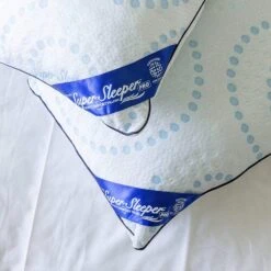 Super Sleeper Pro Mattress Topper - Make Your Mattress Feel Brand New + FREE Pillows - Super Sleeper Pro -Home Living Store mattress topper with cover unzipped and zoomed in on memory foam