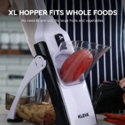 Kleva Safety Slicer™️ One-Push XL Vegetable Slicer 2 Pack + BONUS Peelers + Cooking E-Book - Kleva Range -Home Living Store safety slicer NEW thumbnail 04