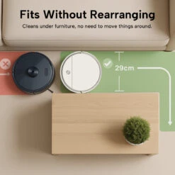 KRAPOF® Slim Robo Vac Super Quiet Robotic Vacuum Cleaner - Kleva Range -Home Living Store slim robo vac thumbnail 04