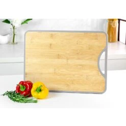 Double Sided Bamboo + Marble Look Chopping Board! - Kleva Range -Home Living Store watrerproof easy clean