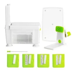 Sumo Spiralizer + 4 Interchangeable Blades - Create Vegetable Pasta In Seconds! - Kleva Range -Home Living Store zucchini spaghetti maker with different thickness blads